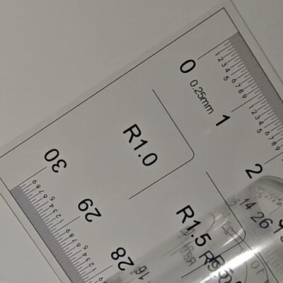 30r角菲林尺透明尺刻度最小