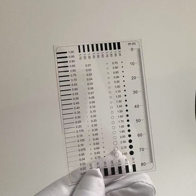 胸卡大小量规 点规 线规 透明软尺寸菲林尺 污点裂缝对比卡点线规