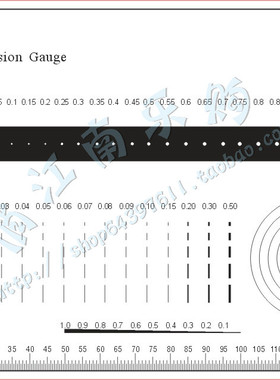 Dimensin Gauge污卡表菲林尺卡规测量具外观QC品质检测B/L/QA