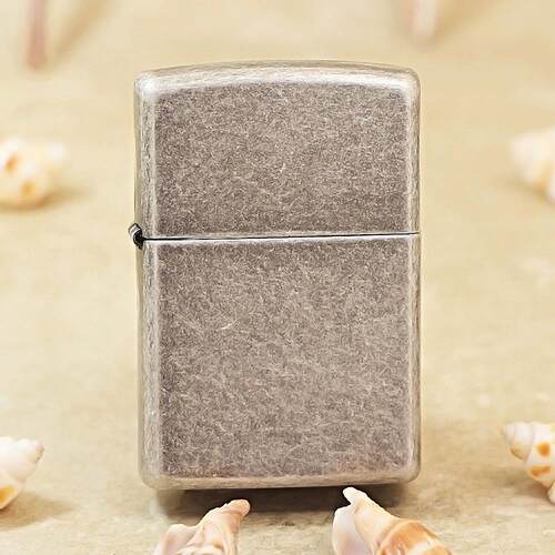 zippo古银光板煤油打火机外壳