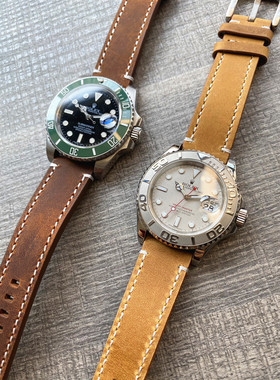 复古a158/159小方块表带牛皮磨砂疯马皮快拆18mm19mm20mm21m22/24