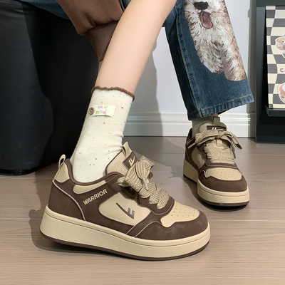 回力厚底复古板鞋女2025新款春秋爆款百搭女款女生增高小众小白鞋