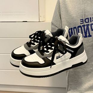 回力黑白熊猫男鞋情侣款2025新款秋冬加绒鞋子男百搭高级感板鞋女