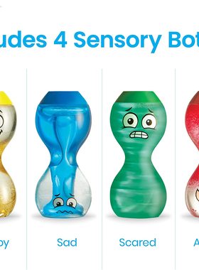 hand2mind正念解压情绪学习流沙管感官瓶儿童学生玩具早教教具