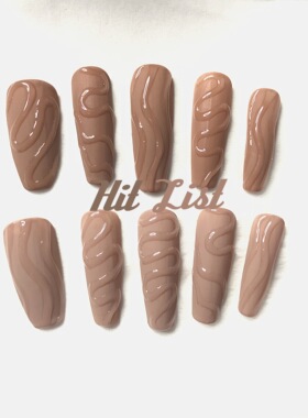 hitList看上去很贵的甲片巨高级美甲欧美磨砂彩妆指甲女