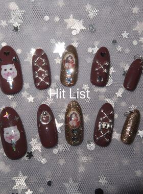 Hit List#原创复古宫廷风假指甲贴片时尚特价显白不撞款彩妆指甲