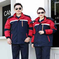 Пять поколений темно -синего цвета с красной хлопковой курткой