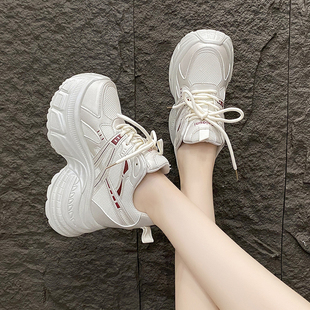 10cm增高老爹鞋网面百搭透气舒适潮流2025秋季新款女鞋运动休闲鞋