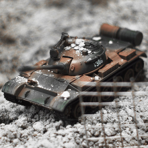 1/43合金T55坦克模型摆件