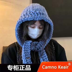 Camno Keair官网CK2-22216针织帽女保暖大头围毛线帽子围脖雷锋帽