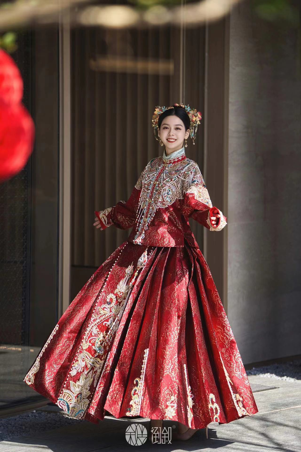 出租汉服婚服倒叙敬酒服结婚2024