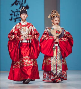 均码 原装 2022女款 出租凤冠霞帔明制汉服婚服新娘结马面裙圆领古装