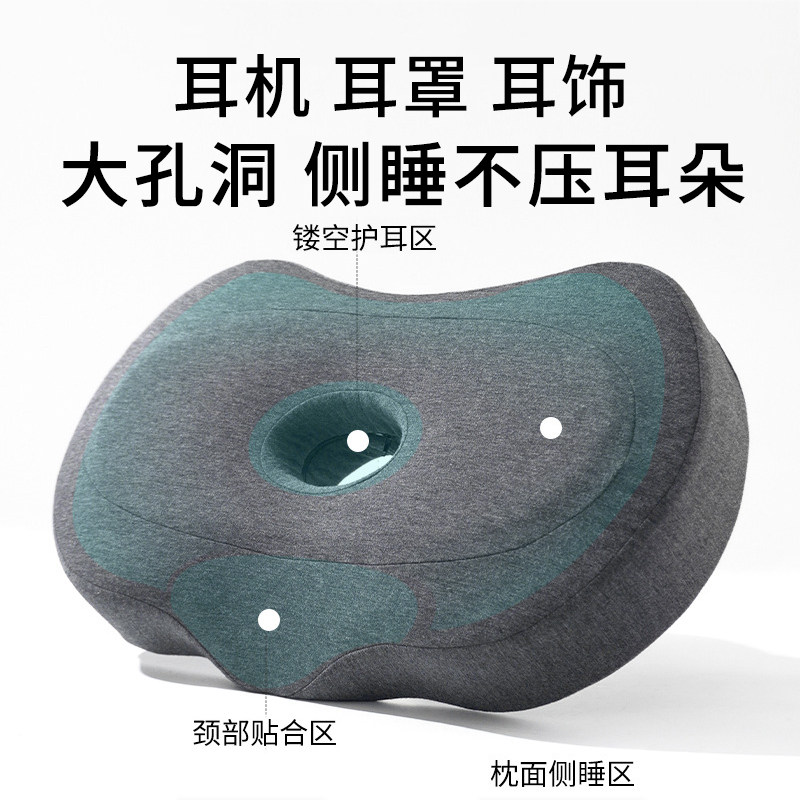 睡觉睡眠耳机枕头下侧睡躺防不压枕头/枕芯