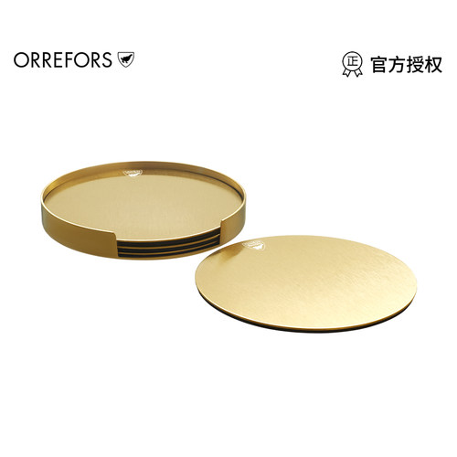瑞典orrefors威士忌杯垫金属