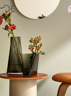 土耳其进口NUDE 创意北欧式水晶玻璃INCA印加花瓶摆件客厅插花器