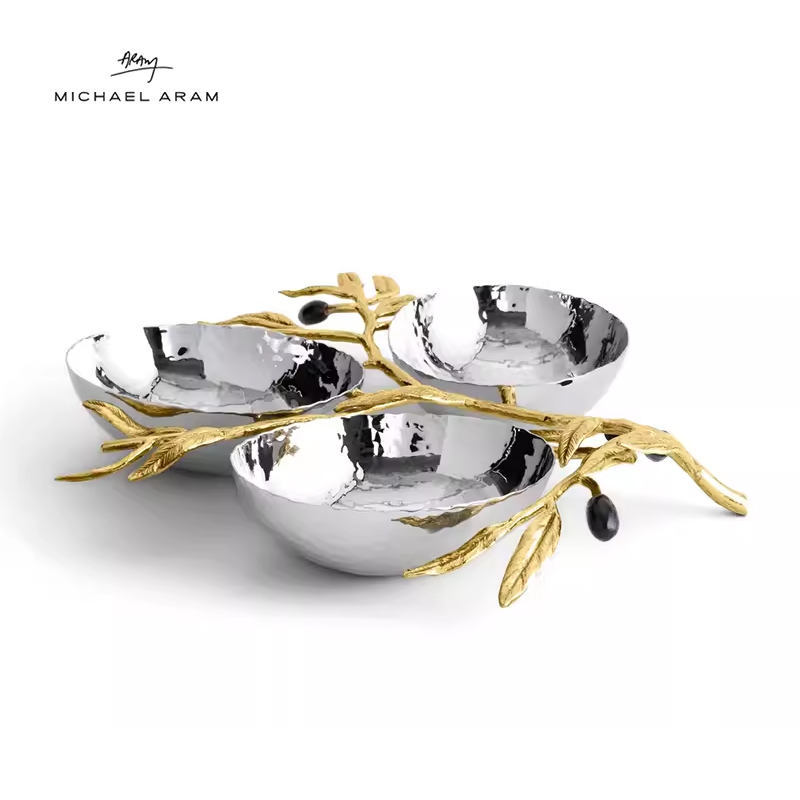 MichaelAram银杏小盘水果盘金属