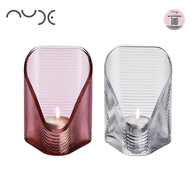 土耳其Nude 进口Mist 烛台水晶玻璃蜡烛台座摆件北欧轻奢客厅装饰