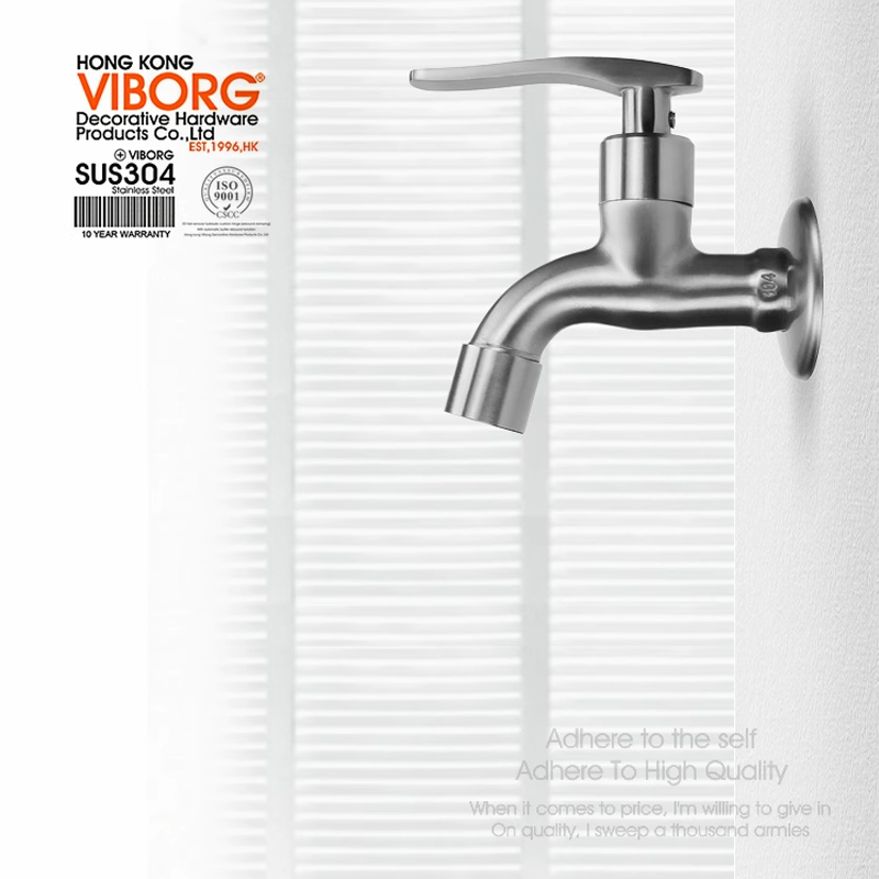 VIBORG 洗衣机龙头304不锈钢精铸水嘴地拖水咀单冷马桶浴室水咀
