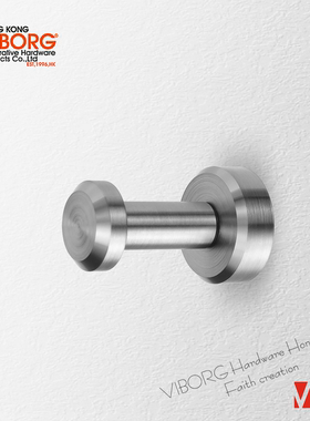 VIBORG域堡 304不锈钢玄关门挂钩房门挂衣钩酒店浴室挂钩万用壁钩