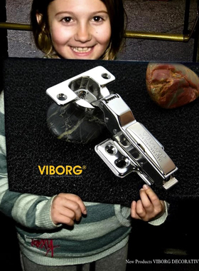 VIBORG 304不锈钢黄铜阻尼铰链静音缓冲自闭液压合页橱柜衣柜门