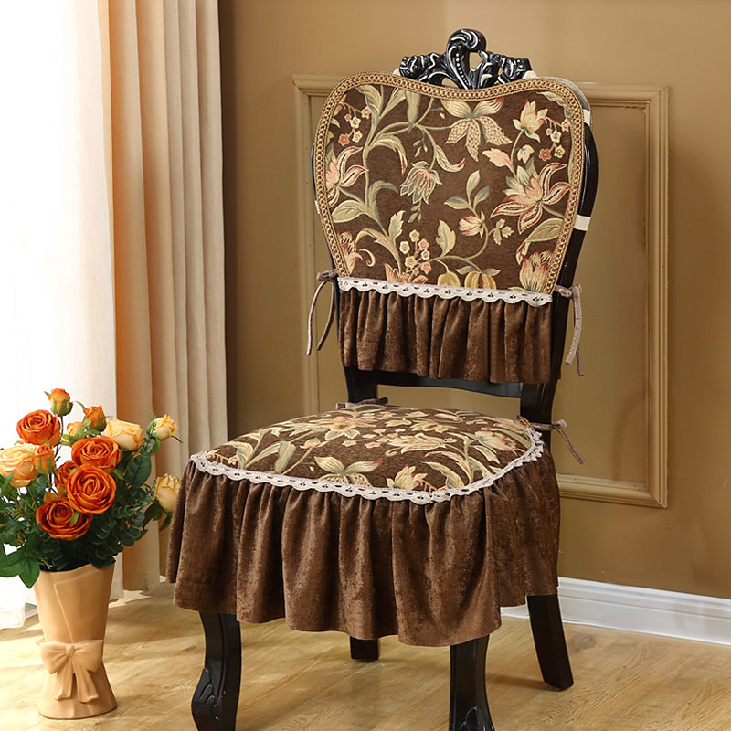 香奢椅垫美式复古餐椅垫布艺防滑坐垫子椅子垫轻奢高档欧式可定制