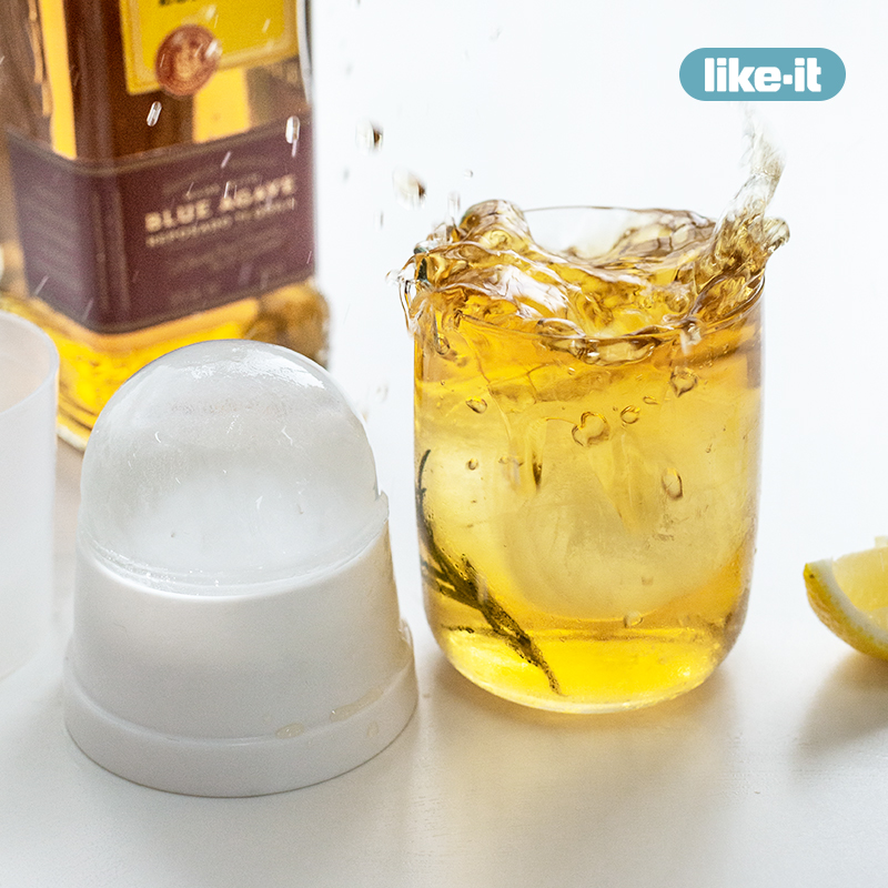 日本进口like-it冰格模具自制冰块大号球形威士忌创意硅胶制冰盒