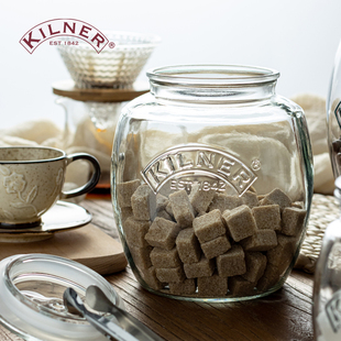 英国kilner方糖罐咖啡奶砖食品级玻璃罐家用大口径透明密封储物罐