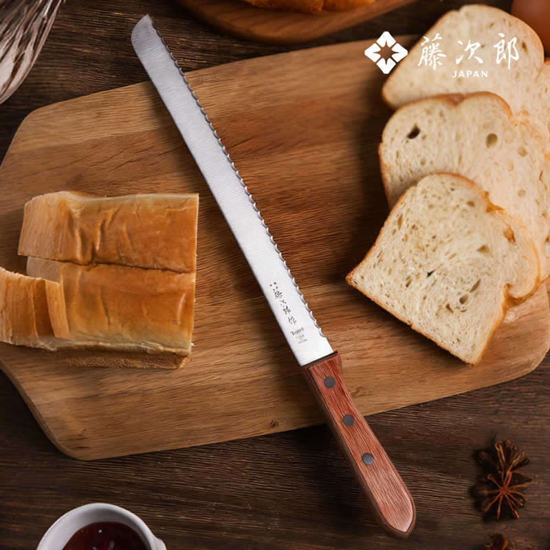 日本进口藤次郎不锈钢面包刀切刀