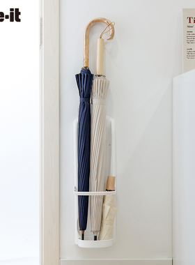 日本进口like-it伞架家用入户门口放雨伞收纳架置物架磁吸挂伞筒