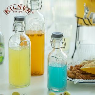 kilner酒瓶瓶子空瓶装 酒容器米白酒储酒器密封小泡酒罐果汁玻璃瓶