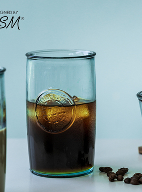 咖啡杯西班牙进口vsm加厚无铅玻璃冰美式拿铁牛奶冷饮复古喝水杯