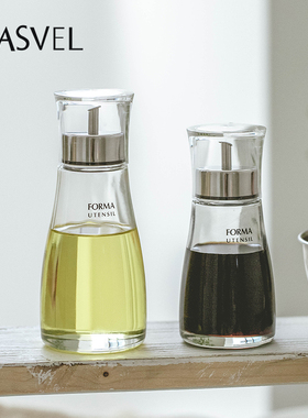 日本asvel油壶玻璃家用油瓶厨房分装密封酱油醋调料瓶香油调味罐