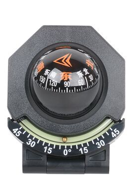 新品中文车载指南球水平坡度仪器二合一角度指北针户外越野汽车