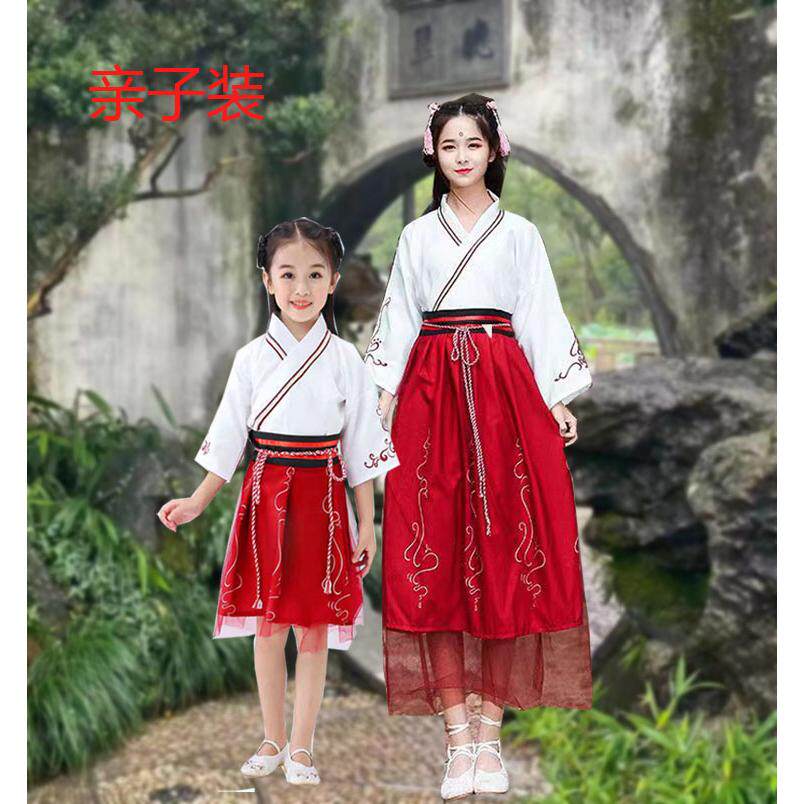 出租新款改良儒裙汉元素汉服女红古装汉服女束腰超仙广袖礼服
