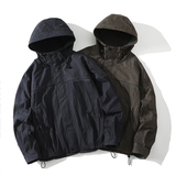 709-JK32-P135白底春季新款阔版纯色带帽夹克，男装夹克，星座709