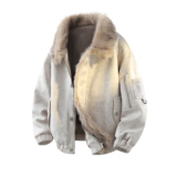 709-MY1835-P145冬季新款白底高级感美式翻毛领座山雕棉服，男装棉衣，星座709