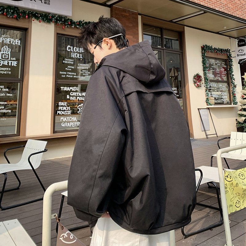 709-JK08-P100春季上新日系简约休闲连帽纯色夹克百搭外套宽松男,男装夹克,星座709