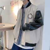 709-JK805-P85春秋原创宽松拼接绣字上衣百搭休闲夹克外套单人，男装夹克，星座709