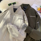 709-JK886-P80春秋百搭美式飞行员棒球服夹克休闲宽松外套平铺，男装夹克，星座709