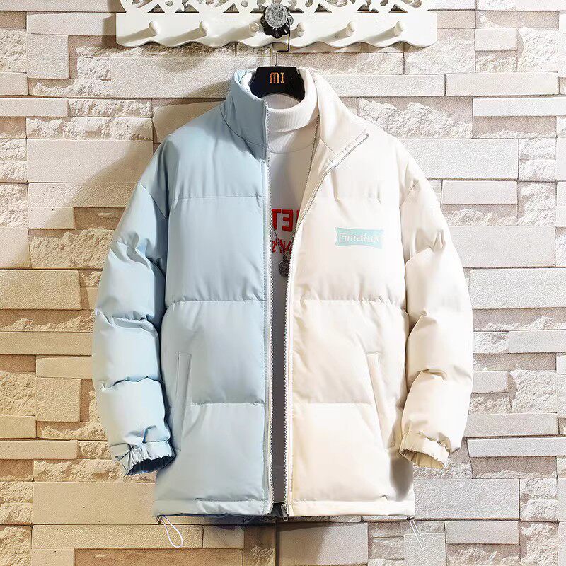 709-MY905-P100冬季港风挂拍加厚拼色工装棉服潮流百搭外套,男装棉衣,星座709