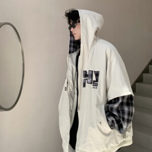 709-jk27-P125 单人 秋季新款 阔版假两件夹克图片