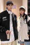 709-JK805-P85春秋原创宽松拼接绣字上衣百搭休闲夹克外套情侣，男装夹克，星座709