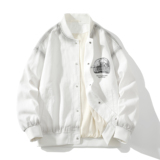 709-JK22-P115白底春季新款棒球领牛仔夹克，男装夹克，星座709