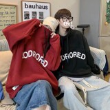 709-W602-P65春秋套头英文印花摇粒绒潮流多色大码卫衣情侣，男装卫衣，星座709