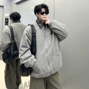 709-MY1816-P145 冬季新款单人 时尚潮流百搭加绒假两件外套图片