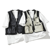 709-MJ102-P80白底春季新款休闲户外拼色工装马甲，男装工装外套，星座709