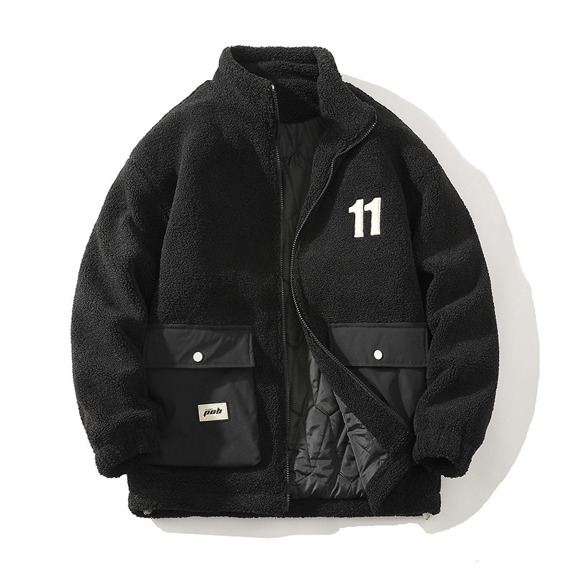 709-MY1622-P135冬季羊羔毛立领刺绣大口袋加厚棉衣外套情侣,男装棉衣,星座709