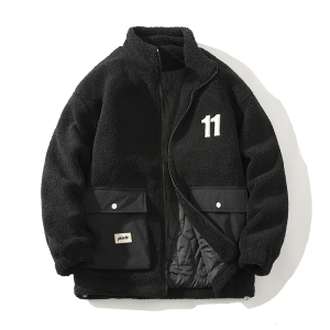 709-MY1622-P135 冬季羊羔毛立领刺绣大口袋加厚棉衣外套情侣图片