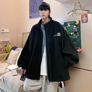 709-W601-P70 春秋开衫摇粒绒正反地球印花多色大码卫衣 单人图片