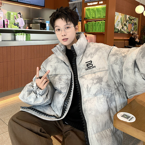 709-MY1615-P160 冬季迷彩立领大拉链潮牌加厚保暖棉衣面包服男图片